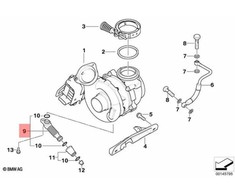 BMW Turbocharger Return Pipe 3 E90 E91 E92 E93 5 E60 E61 7 E65 E66 X3 E83 X5 E70 X6 E71 Originalus 11427804257