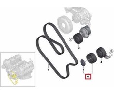 BMW Umlenkrolle 5 E60 E61 6 E63 E64 7 E65 E66 E67 X5 E53 Originalus 11287549557
