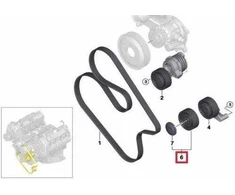 BMW Umlenkrolle 5 E60 E61 6 E63 E64 7 E65 E66 E67 X5 E53 Originalus 11287549557