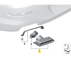 BMW Uodega Uzkaklis Chromas 5 F10 18302298449