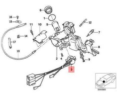 BMW Uždegimo Spynos Jungiklis 8 E31 61321383367