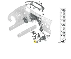 BMW Vairo Padėklas Priekinis Dešinys G30 F90 G31 G32 G11 G12 G14 G15 Originalus 51757347022