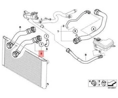 BMW Vaizdo Šilumos Vamzdis E60 E61 2005 2009 Originalus 17127795262