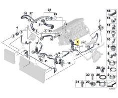 BMW Vaizdo Šilumos Vamzdis F10 F01 17127639462 Originalus