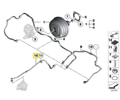 Bmw Vakuumas Vamzdis 5 F10 7 F01 Originalus 11667576784