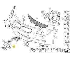 BMW Valstybinis Numeris 6 E63 M6 Coupe Europa Originalus 51118032419