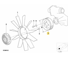 BMW Vandens Siurblės Sraigto Ratukas Originalus 11511736910