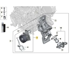 Bmw Vandens Siurblys 2 F45 F46 X1 F48 Mini F54 F60 Originalus 11518591070