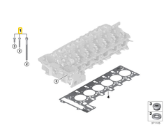 BMW Variklio Galvos Sraigto Svoris F87 M2 F80 M3 F82 M4 Originalus 11127853937