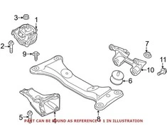 BMW Variklio Palaikymas Desine 1 F20 F21 F30 F31 F32 F33 F34 Originalus 22116787658