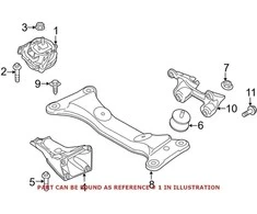 BMW Variklio Palaikymas Desine 1 F20 F21 F30 F31 F32 F33 F34 Originalus 22116787658