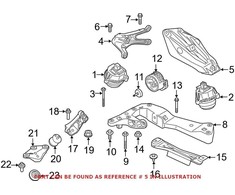 BMW Variklio Palaikymo Šarnyras Kairys G20 G30 G31 Originalus 22116861555