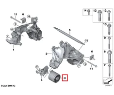 BMW Variklio Palaikymo Skersinio Guoliu Originalus 22119485620