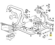 BMW Variklio Radiatoriaus Hosės Sraigto Sustiprinimas Originalus 61131379580