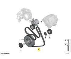 Bmw Variklio Ribinis V Juosta Originalus 11288573415