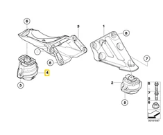 Bmw Variklio Stabdžių Dešinė Originalus 22116769286