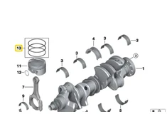 BMW Variklio Stūmoklių Remonto Rinkinys Originalus 11257649927