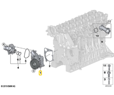 Bmw Variklio Vandens Siurblys E90 E91 E92 X3 X5 Originalus 11517801063