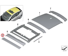BMW Vėjo Šiaudo Rėmo Dėklas I3 I01 120Ah Originalus 54109466725