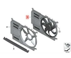 BMW Ventiliatorius F45 F46 F48 F39 F56 F55 F54 F57 F60 Originalus 17427617610