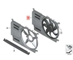 BMW Ventiliatorius F45 F46 F48 F39 F56 F55 F54 F57 F60 Originalus 17427617610
