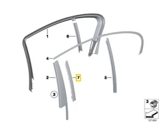 BMW Vidinis Apdangos Priekinis Kairys 7 F01 F02 51359141421 Originalus