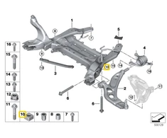 BMW Vierkantmutter F40 F45 F48 F54 F56 F57 F60 Originalus 31106867397