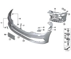 BMW vilkimo akies priekinis dangtelis, gruntuotas, originalus 51117427448