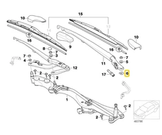 Bmw Wiper Arm Adjusting Plate E65 E66 E67 Originalus 61617008971