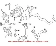 Bmw X1 E84 Aušinimo Vandens Šlaunio Įėjimo Vamzdis Originalus 11537639999