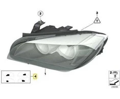 Bmw X1 E84 Galvos Šviesų Maskuojamoji Plokštė Xenon Originalus 63122162489
