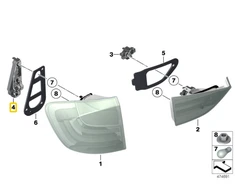 Bmw X1 E84 Lemputės Laikiklis Kairysis Originalus 63212993579