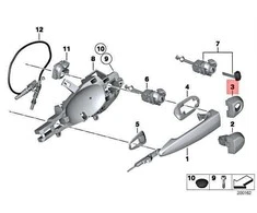 BMW X1 E84 Kairysis Užraktas Cilindras Originalus 51212992979