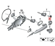 BMW X1 E84 Kairysis Užraktas Cilindras Originalus 51212992979