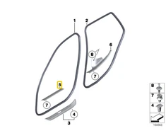 BMW X1 E84 Priekinis Dešinysis Įėjimo Dangtelis Originalus 51472990504