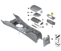Bmw X1 E84 Telefono Atramėlė Viršutinė Dalis Originalus 51162992000
