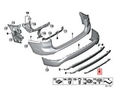Bmw X1 F48 Galinė Važiuojamosios Dalies Apsauga Originalus 51127403394
