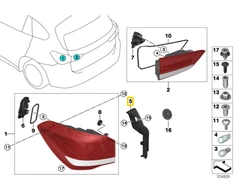Bmw X1 F48 Kairys Gutter Strip Originalus 63217478289
