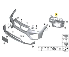 Bmw X1 F48 Lci 0518 1219 Dešinės Pusės Rūko Žibintų Laikiklis Originalus 51117954216