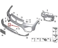 BMW X1 F48 Priekinis Apatinis Stiklo Šoninis 51115A0B080 Originalus