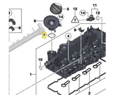 BMW X1 X3 X5 E84 E90 E91 E92 E93 F07 F10 F11 O-Ring 36x3.4 11128510539 Originalus