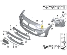 Bmw X2 F39 Kairys Galvos Šviesos Valymo Dėžė Originalus 51118089909