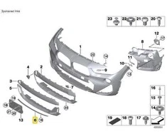 Bmw X2 F39 Priekinis Spoileris Originalus 51118072905