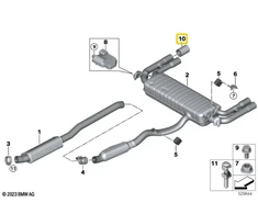 BMW X2 X4 X5 Juodas Chromo Slip On Išmetimo Antgalis Originalus 18308058651