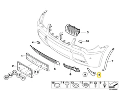 BMW X3 E83 Priekinis Kairysis Slėginimo Lypas Originalus 51643414883