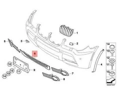 BMW X3 E83 Priekinis Stiklo Tinklas Originalus 51113455008