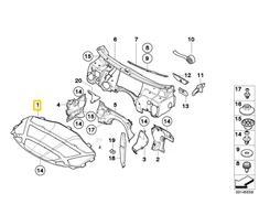 Bmw X3 E83 Variklio Apsauga Originalus 51483451622