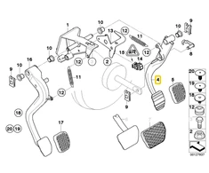 BMW X3 E83 Variklio Pedalas Originalus 35203331335