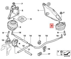 BMW X3 E83 Variklio Stovės Kairė Originalus 22113414583