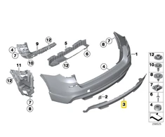 Bmw X3 F25 Apatinis Galinis Buferis Originalus 51128048132
